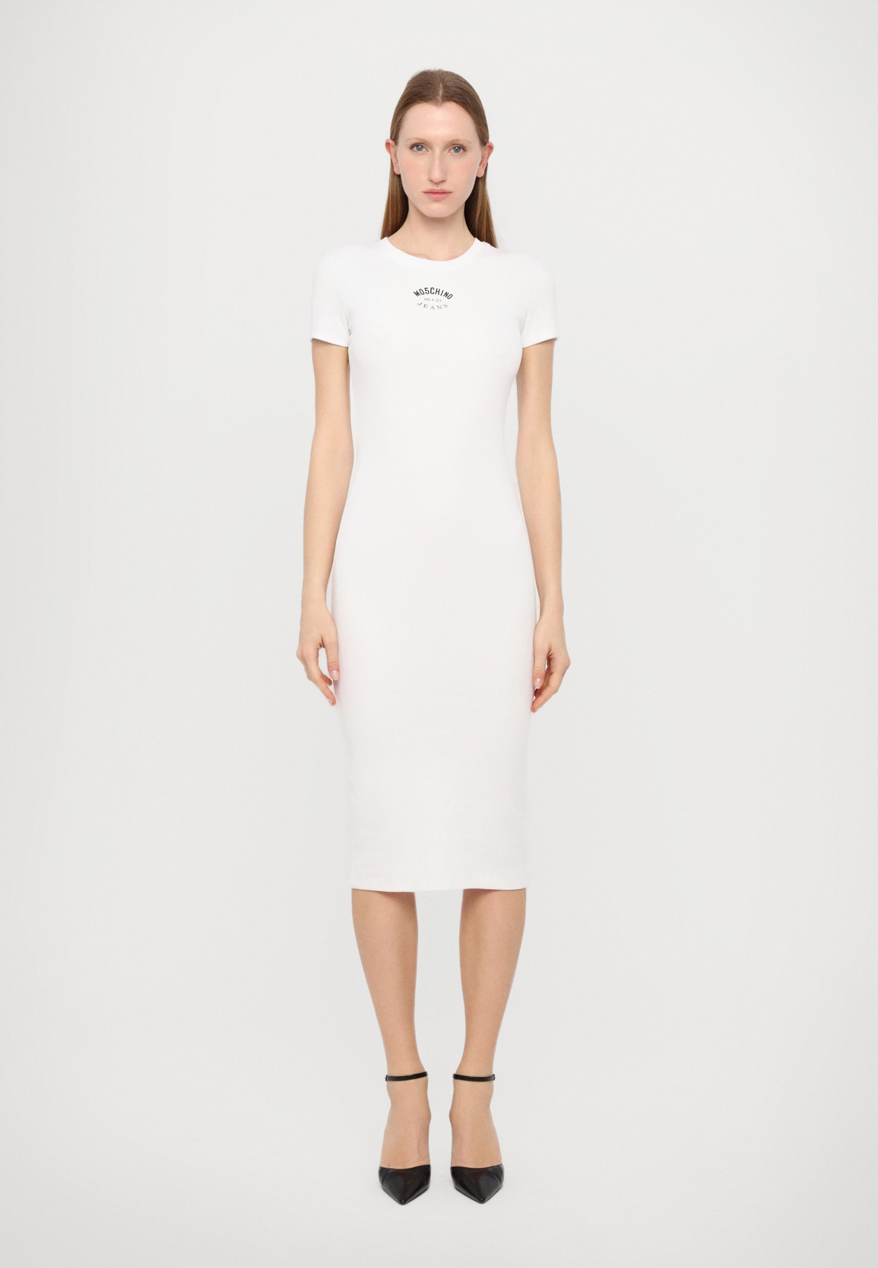 ワンピース MOSCHINO JEANS Woman Dress White 04463225 0002 モスキーノ ジーンズ MOSCHINO JEANS ワンピース ドレス