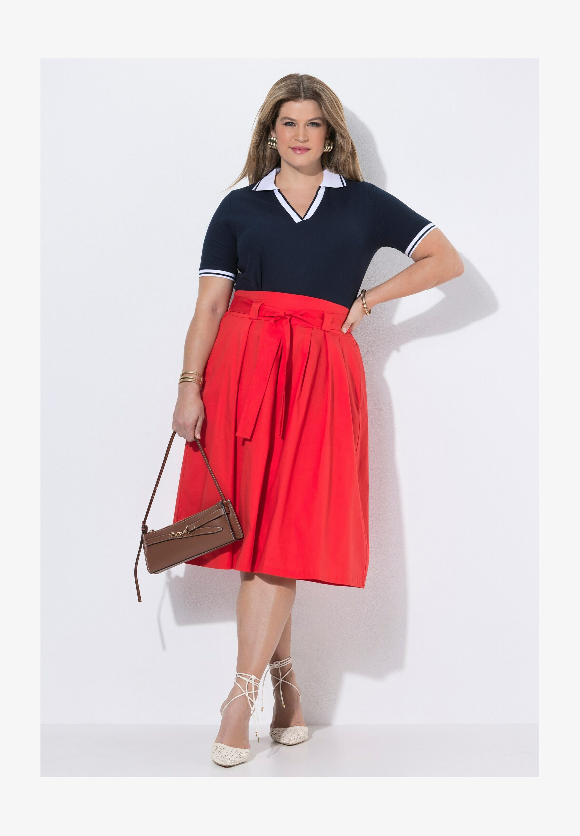 Ulla Popken Gonna In Rete Con Stampa - Gonne Donna Taglie Forti