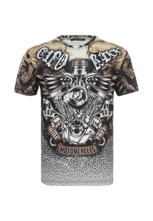 Cipo & Baxx, T-SHIRT MIT DIGITALDRUCK UND RUNDHALS - T-Shirt print - schwarz