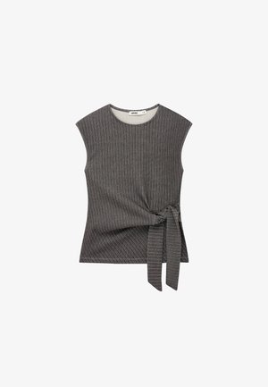 Koton, STRIPED TIE DETAIL TANKTOP . - Camicetta - grey