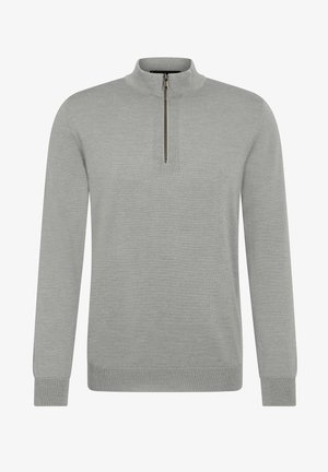 FALKE Basic New Merino Halfzip - Strickpullover - light grey