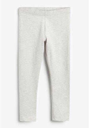 Lysegrå elastiske strikkede leggings til børn med elastik i taljen og slank pasform.