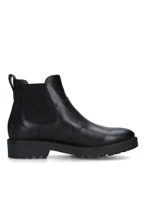 Women's smooth Chelsea boot in black leather