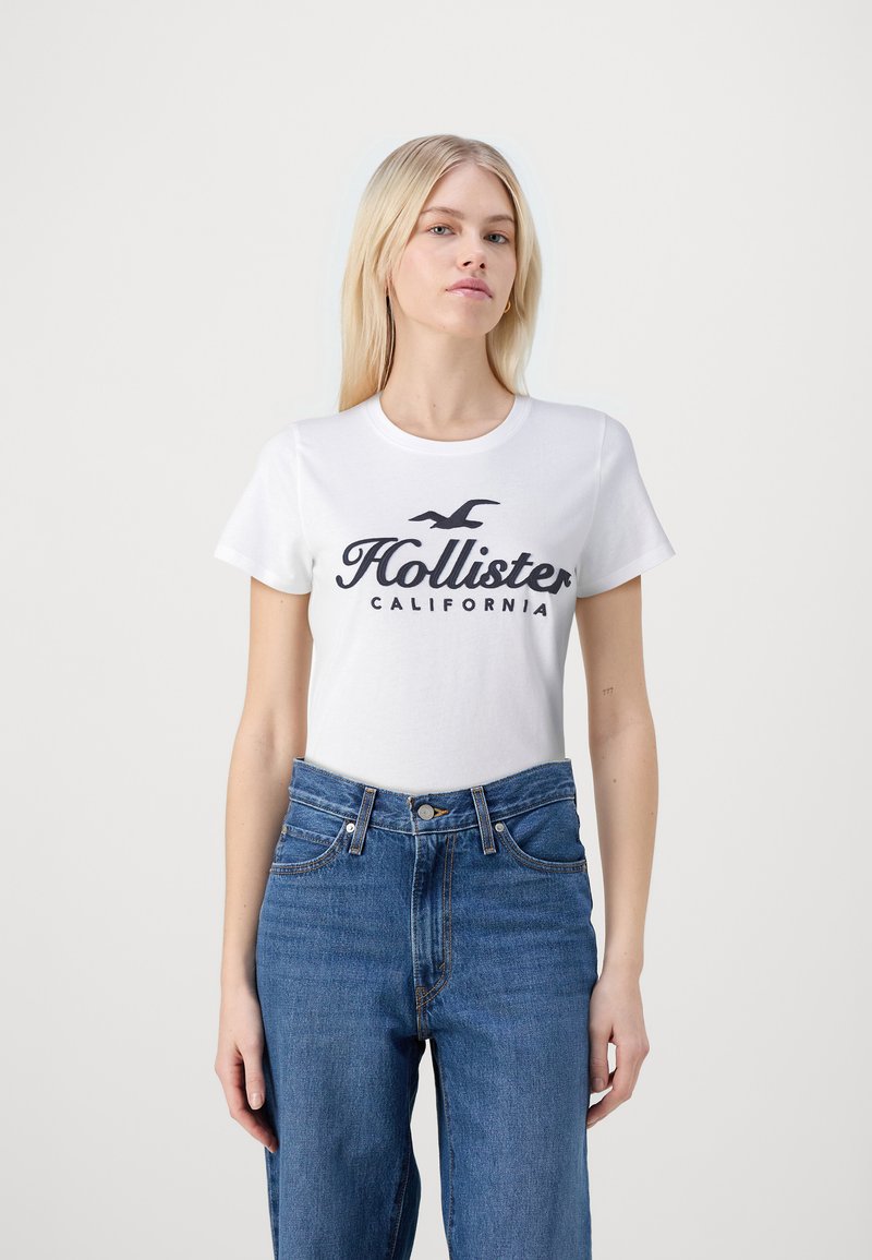 Hollister Co. TECH CORE - Tričko s potlačou - bright white