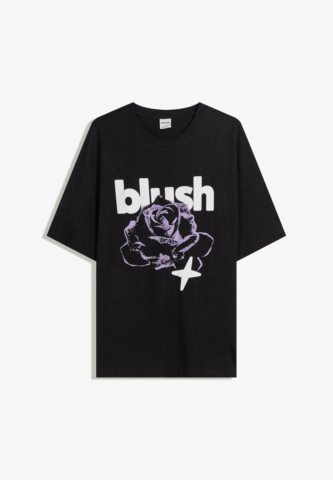 Bershka SHORT SLEEVE Print T-shirt black Zalando