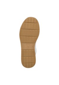 Schoenzool van tan rubbermateriaal met een golvend profiel, gelabeld "ara High Soft", dat een gestructureerde grip en ondersteuning biedt.