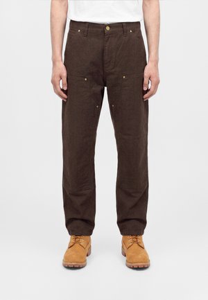 Carhartt WIP, DOUBLE KNEE PANT - Pantaloni - tobacco rinsed
