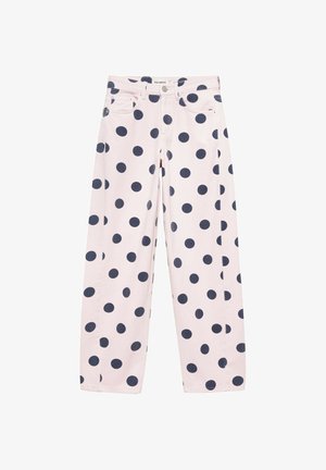 PULL&BEAR, POLKA DOT BARREL - JEANS - Wide Leg - pink