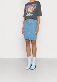 Lee Pouzdrová sukně - light-blue denim