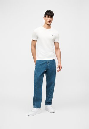 Tommy Jeans, SLIM TEE - Βασικό μπλουζάκι - black/black/ecru
