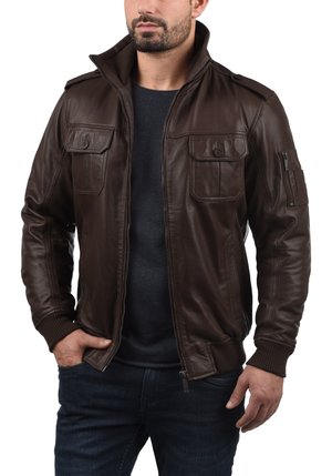 Solid SDFAMASH - Chaqueta de cuero - brown