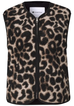 Street One, TEDDY-WESTE MIT ZIPPER UND CORDDETAILS - Veste sans manches - black