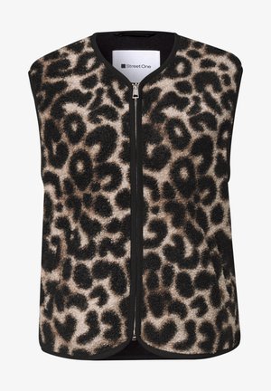 Street One, TEDDY-WESTE MIT ZIPPER UND CORDDETAILS - Veste sans manches - black