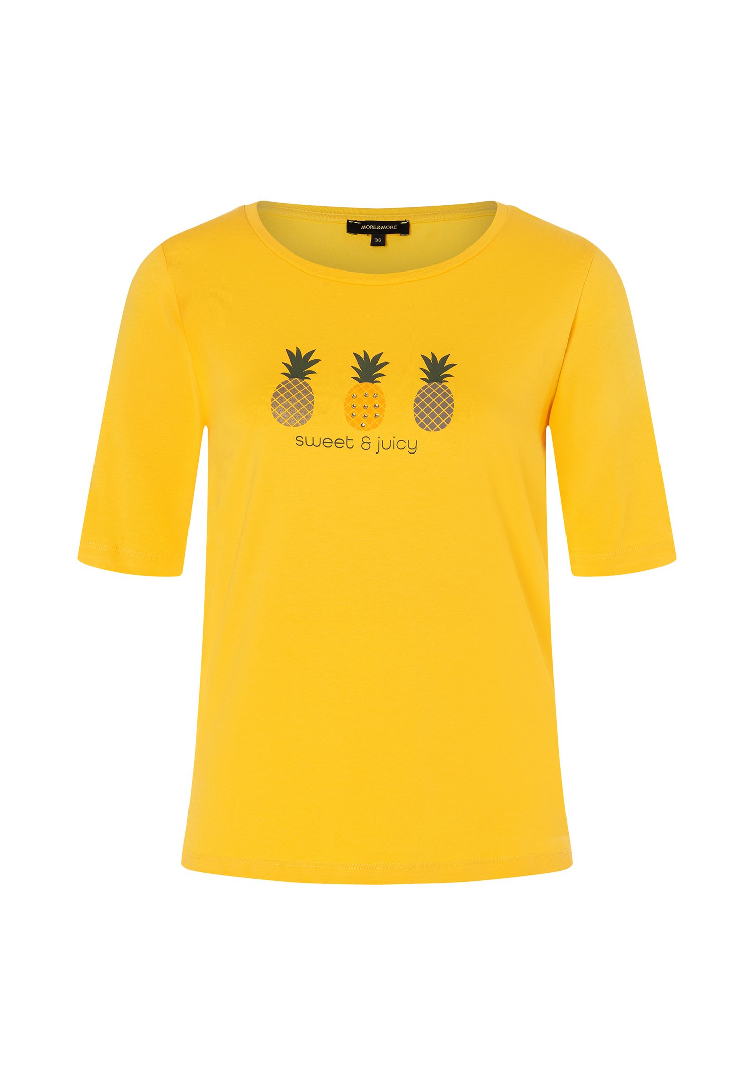More More ANANAS T-Shirt print sunset yellow/gelb Zalando