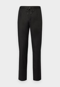 PLEATED PANTS - Chinos - black