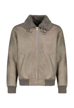 Faux leather jacket - light-brown