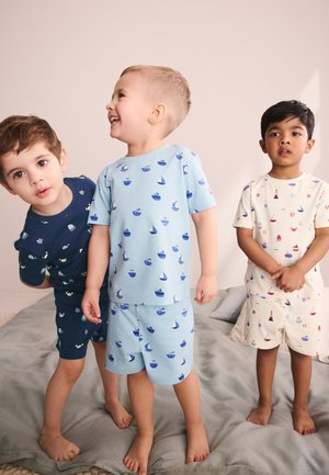 Next, REGULAR FIT - SHORT PYJAMAS 3 PACK . SET - Pigiama - blue ecru mini sailor print