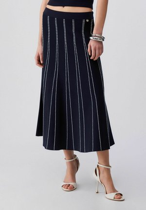 AUS STRICK - A-Linien-Rock - dark blue