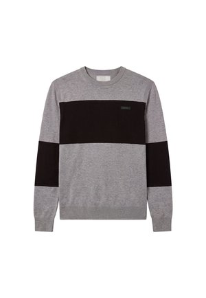 Calvin Klein, TECH SADDLE STRIPE - Jumper - medium grey heather