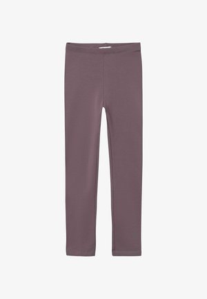 Leggings gjorda av mjukt, stretchigt material. Enfärgad dammig mauve med elastisk midja. Ankellång design, slät yta, inga mönster.