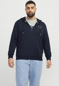 Jack & Jones PLUS SIZE GEDRUCKT - Sweatjakke - sky captain