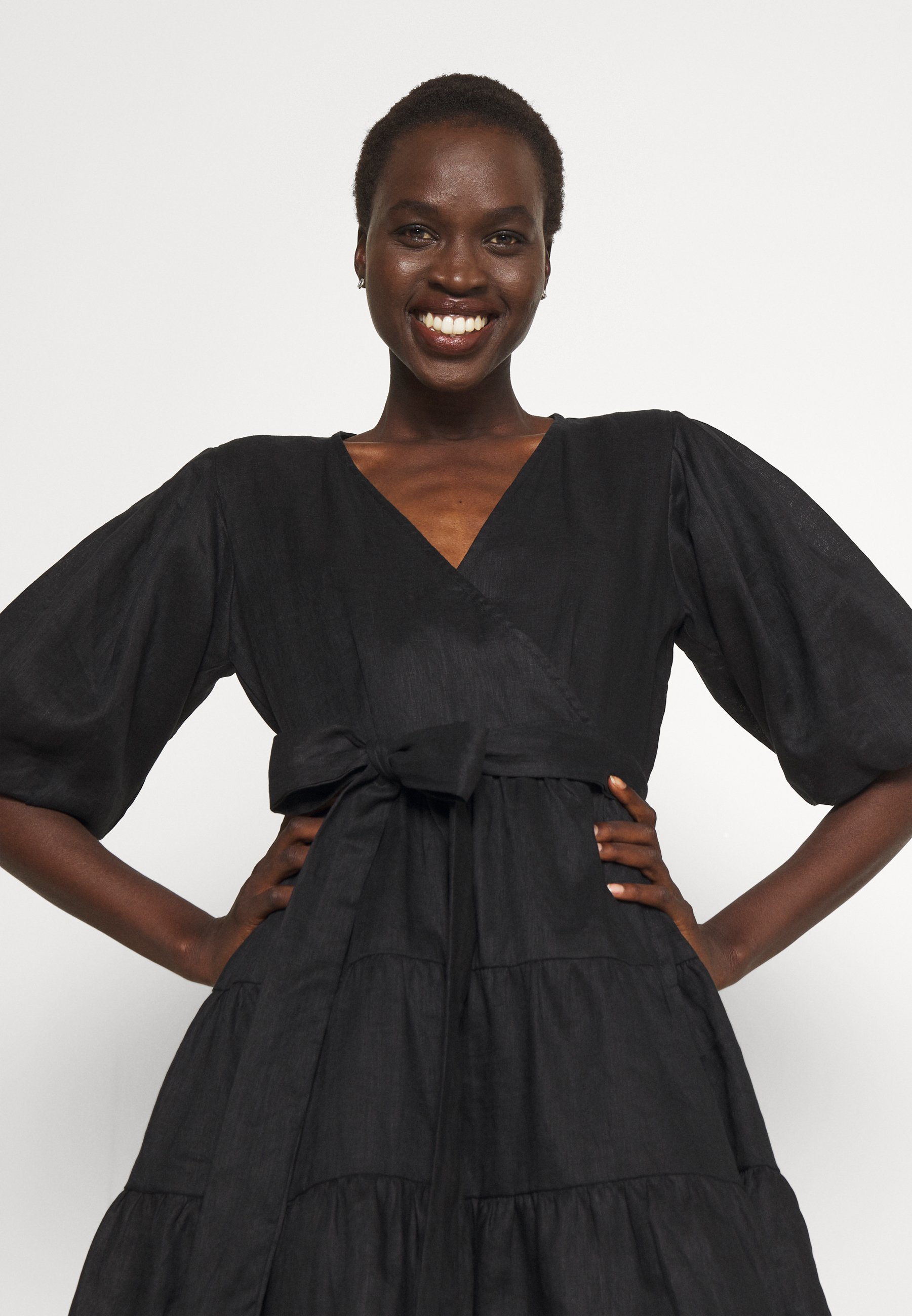 plain black mini dress