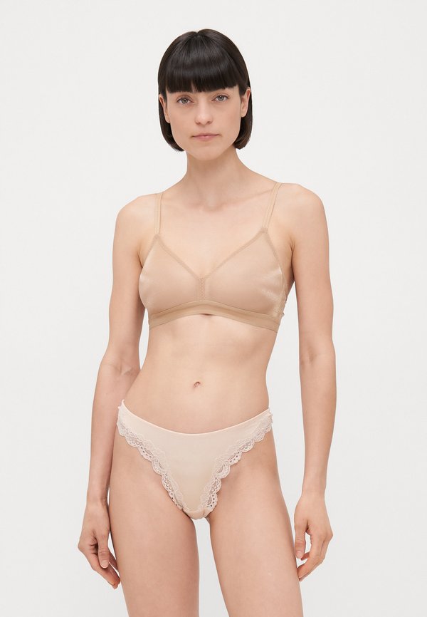 GLOSSIES NON WIRED BRALET - Triangle bra - beige2