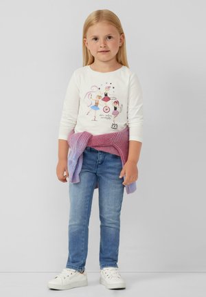 MIT GLITZER - Longsleeve - ecru