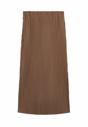 REGULAR FIT - PIPPA MIDI - Gonna a pieghe - chocolate