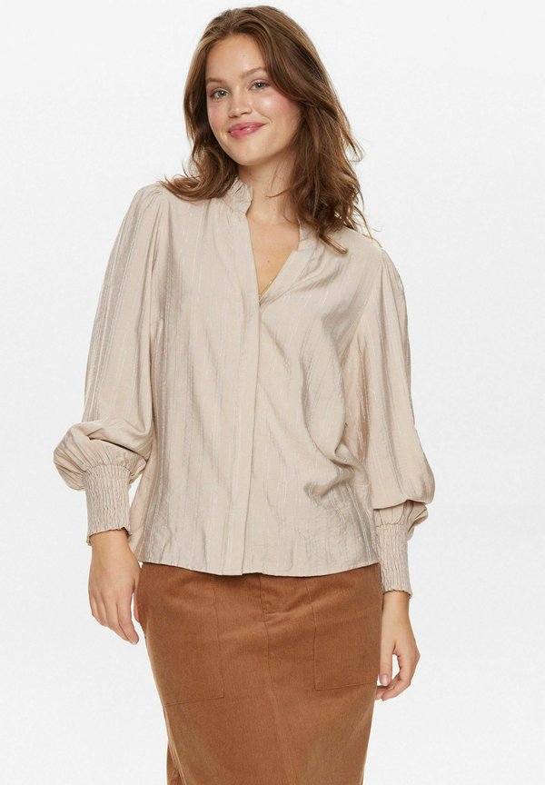 NUALINA - Hemdbluse - sandshell