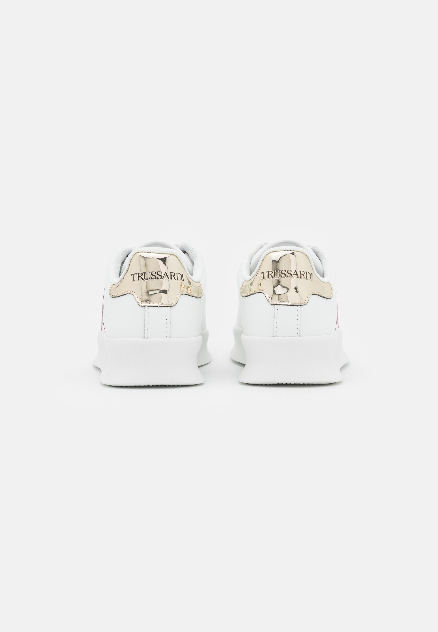 Trussardi ANEMONE LOGO - Trainers - white/red/gold/white - Zalando.ie