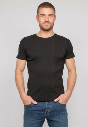 COL ROND WALTER - T-shirt basique - noir