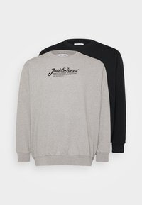 JJBEAU CREW NECK 2 PACK - Sweatshirt - light grey melange/black