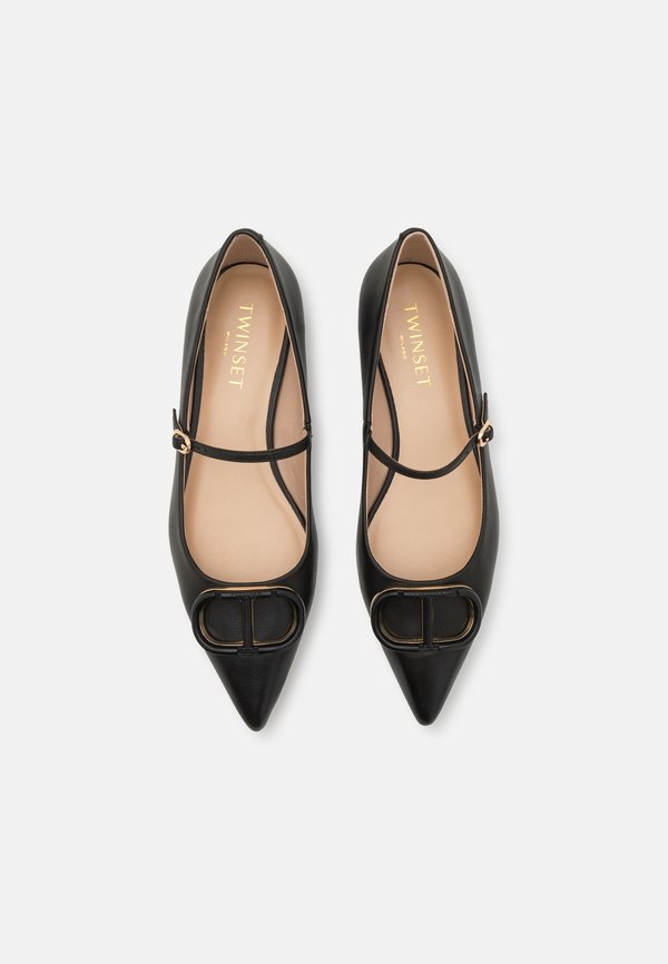 Ankle strap ballet pumps - nero4