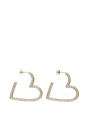 STARRY HEART WITH RHINESTONES - Pendientes - gold coloured