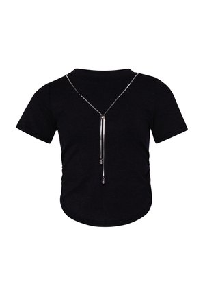 faina, T-shirt con stampa - black
