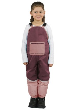 KINDER REGENHOSE MIT HOSENTRÄGERN - Dungarees - bordeaux