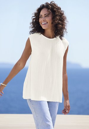 LASCANA, PLISEETOP - Top - creme