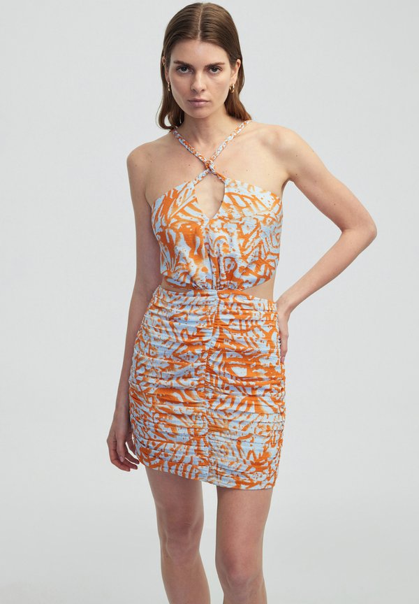 PATTERNED CUTOUT - Etuikleid - orange