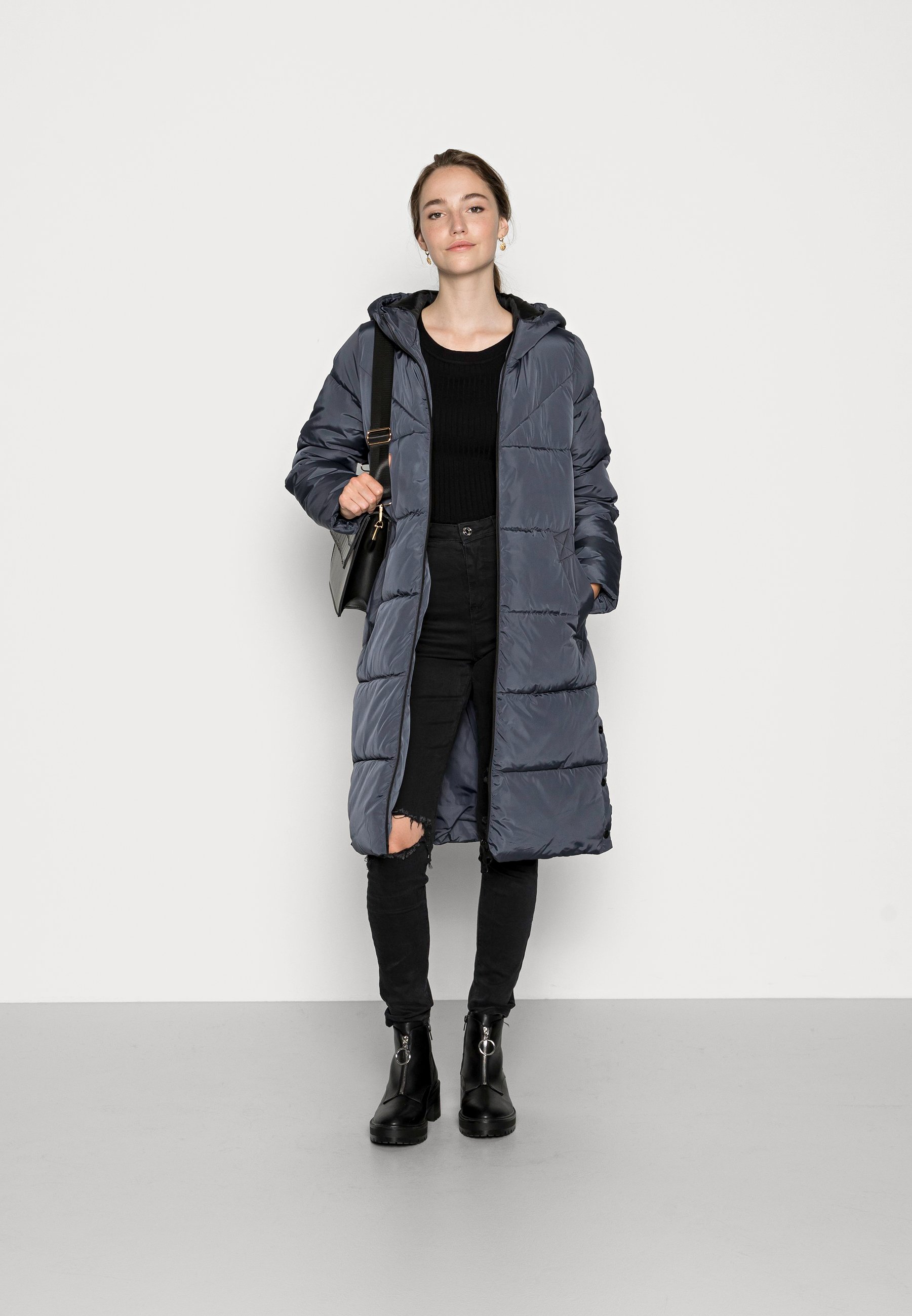 onlymonica plain long puffer coat