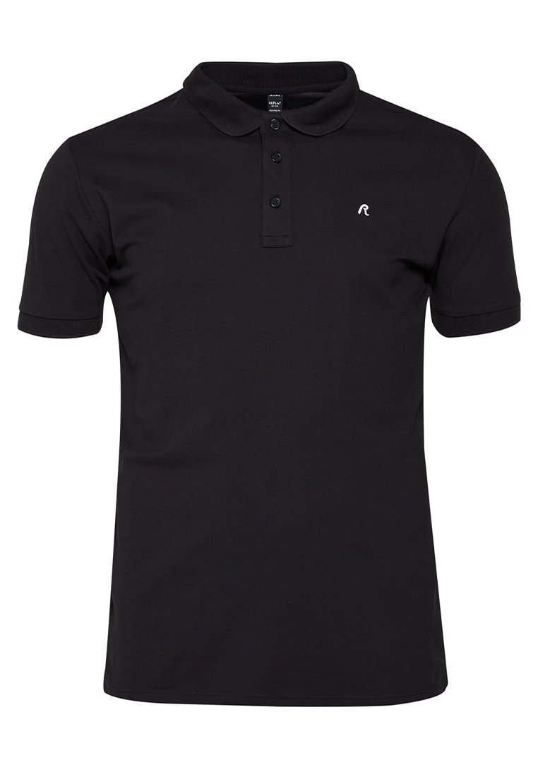 Replay Plus Poloshirt zwart