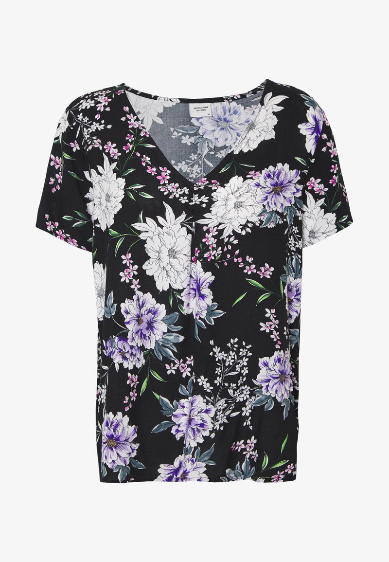 Jdy Jdystarr Life S S V Neck Wvn Blouse Black Rose Of Sharon Zwart Zalando Nl