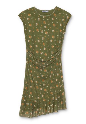 INSIDE, VESTIDO CORTO FLORAL - Vestido de tubo - verde