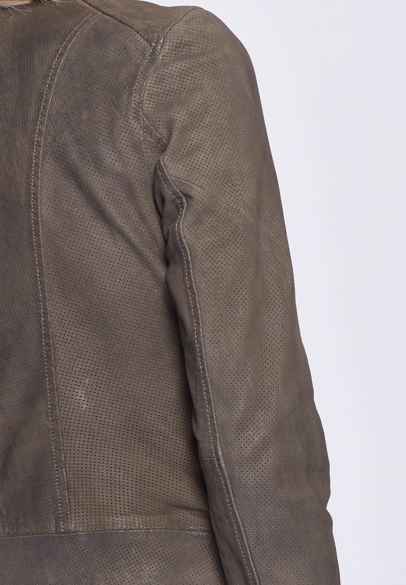 Damen Leichte Jacken | Maze Lederjacke shadow/grau - QB66359 Damen Leichte Jacken | Maze Lederjacke shadow/grau - QB66359