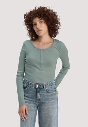 Langarmshirt - mattgrün