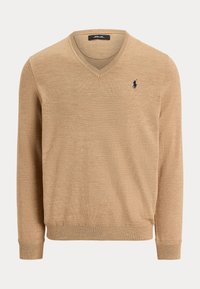 PERFORMANCE V-NECK SWEATER - Svetr - salted caramel