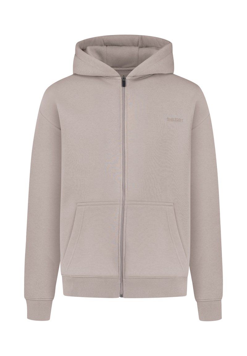 Smilodox Sweater met rits lichtbruin