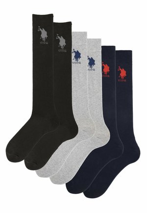 U.S. Polo Assn. 6 PACK LOGO SOLID - Kniestrümpfe - assortment