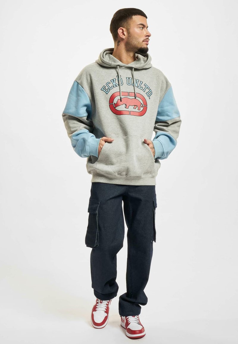 Sweat à capuche Ecko Unltd. Worldwide noir et gris – logo rhinocéros – Taille S - Vêtements