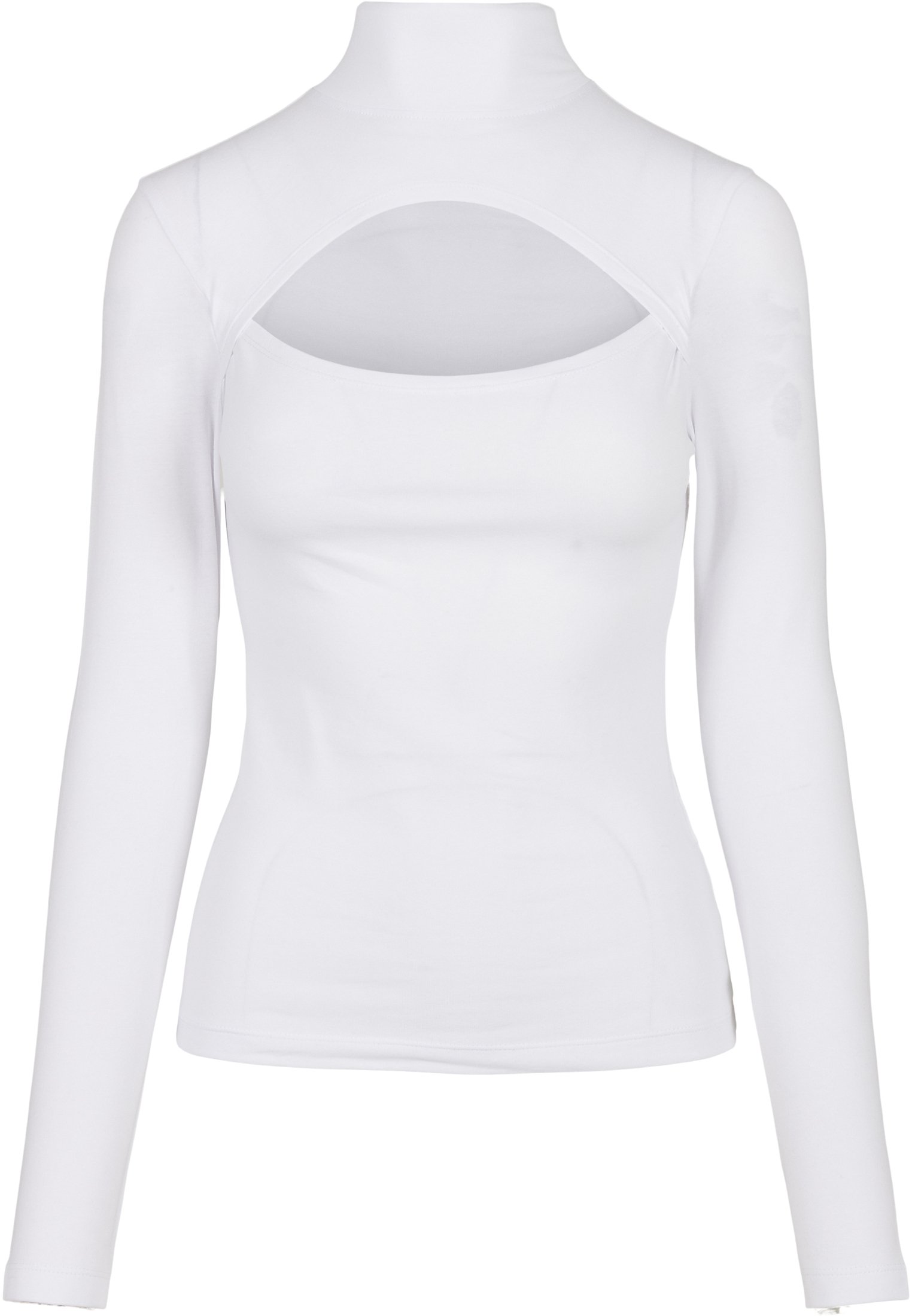 Urban Classics CUT-OUT TURTLENECK - Long sleeved top - white